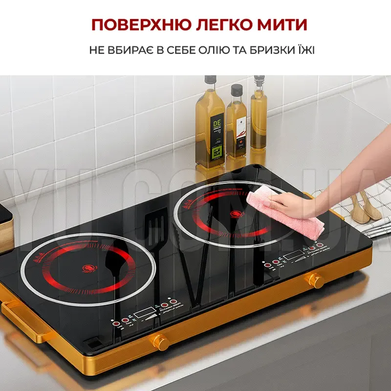 Інфрачервона плита електрична на 2 конфорки RAF R-8088 4800W