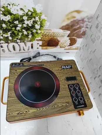 Інфрачервона плита RAF 8004 настільна кухонна електрична одноконфоркова з таймером 2200 Вт коричневий