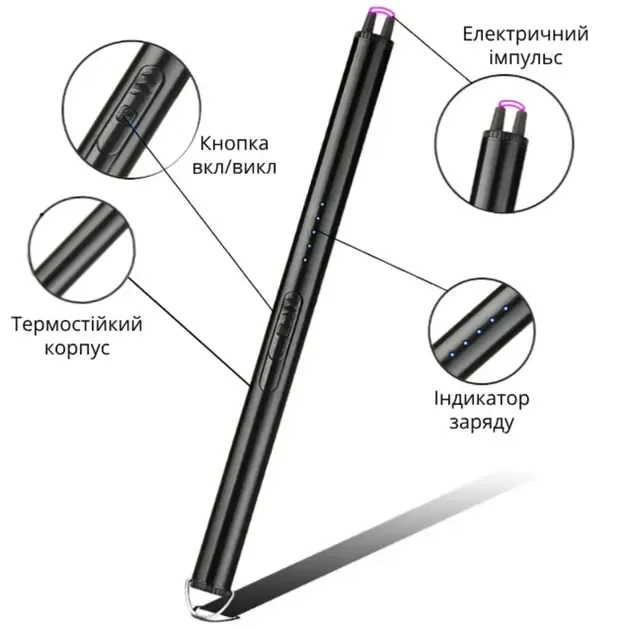 Інноваційна плазмова кухонна запальничка для газової плити з дисплеєм та USB зарядкою