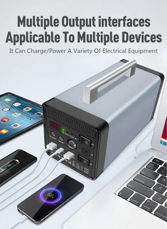 Інвертор акумуляторний 12,8V/50Ah/600W Портативна електростанція 600Вт, 144000мАч