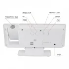 Дзеркальний годинник з проектором часу 3618LP настільний електронний з будильником, календарем та вбудованим термометром • Зелене підсвічування