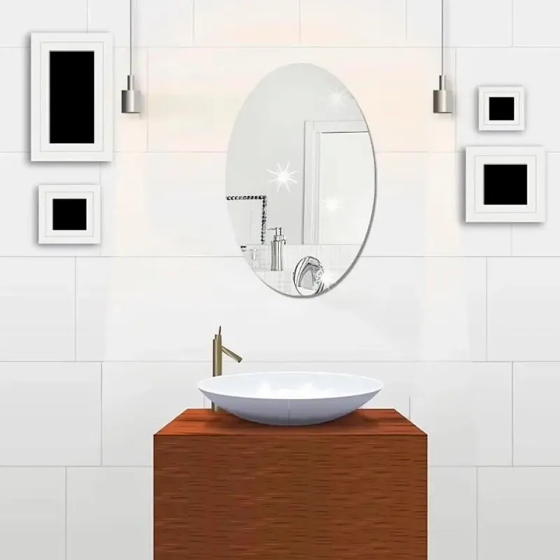 Дзеркало Акрилове Декоративне Овальне (Самоклійне) 27см?42см?1мм