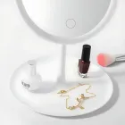 Дзеркало для макіяжу, дзеркало косметичне з LED з яскравим лід підсвічуванням, вбудованим акумулятором, біле