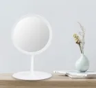 Дзеркало для макіяжу, дзеркало косметичне з LED з яскравим лід підсвічуванням, вбудованим акумулятором, біле