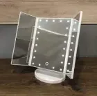 Дзеркало настільне потрійне косметичне з підсвічуванням для макіяжу 22 LED
