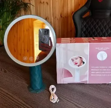 Дзеркало-нічник з підсвічуванням LED TVT-09 кругле