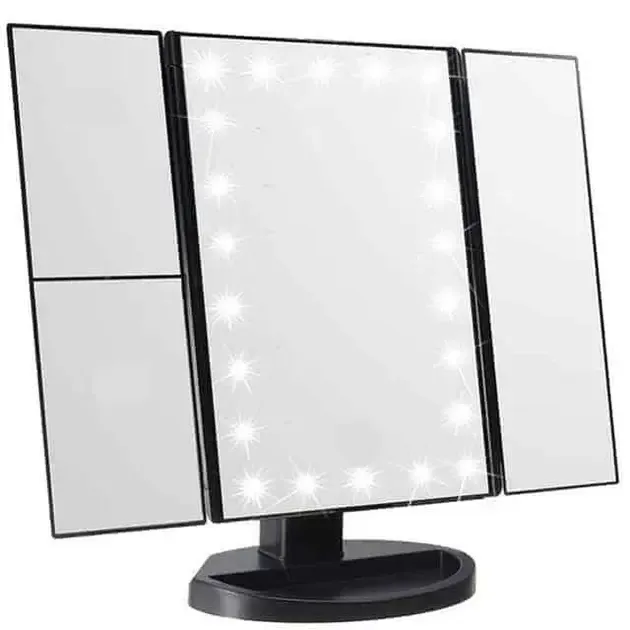 Дзеркало потрійне для макіяжу Superstar Magnifying Mirror із LED-підсвічуванням прямокутне зі збільшенням